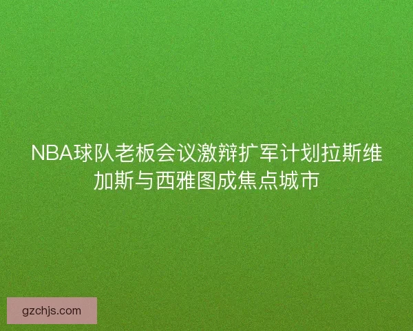 NBA球队老板会议激辩扩军计划拉斯维加斯与西雅图成焦点城市 NBA球队老板会议激辩扩军计划拉斯维加斯与西雅图成焦点城市