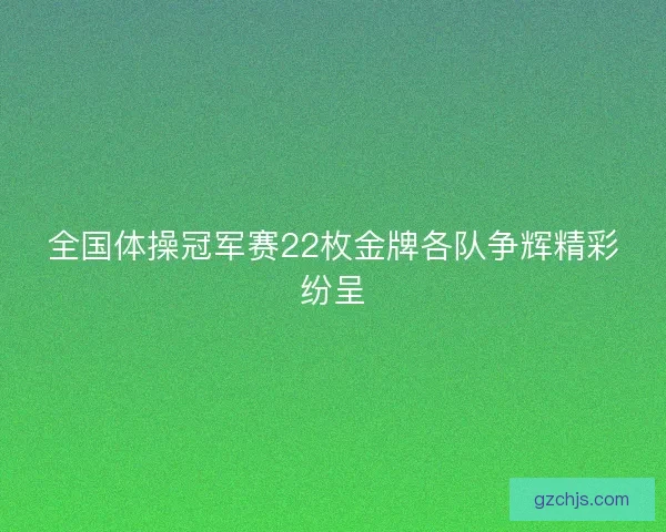 全国体操冠军赛22枚金牌各队争辉精彩纷呈